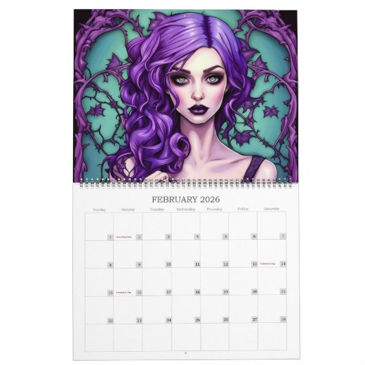 Ivy and Bat Signature Collection Art-Kalender Kalender (Feb 2026)