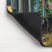 Ivy and Graffiti  Covered Abandoned Train  Mousepad (Ecke)