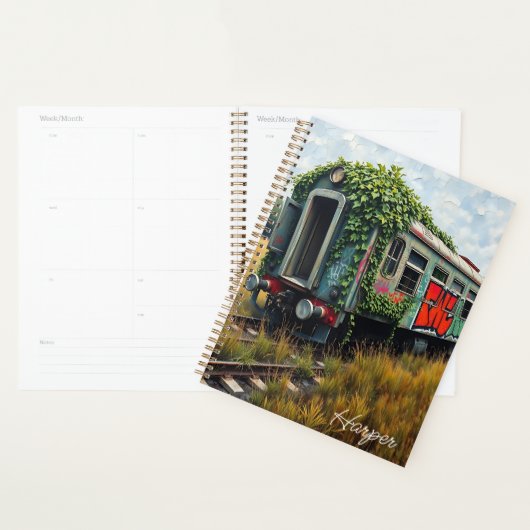 Ivy and Graffiti Covered Abandoned Train Planer (Anzeige)