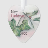 Ivy and Holly Christmas Ornament (Vorderseite)