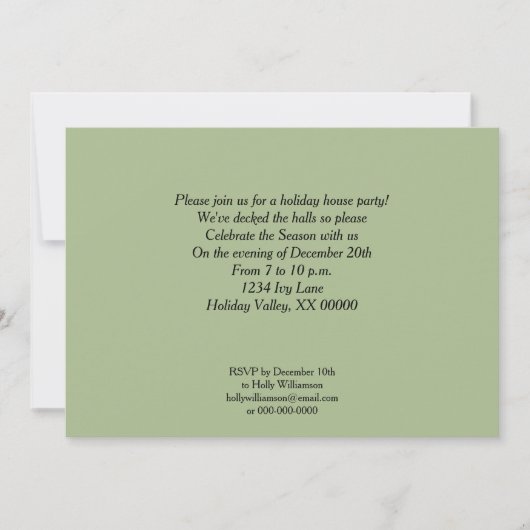 Ivy and Holly Holiday Party Einladung (Vorderseite)