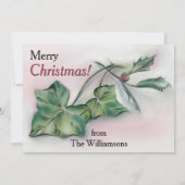 Ivy and Holly Holiday Party Einladung (Rückseite)