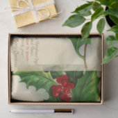 Ivy and Rich Red Berries Weihnachtsgrüße Seidenpapier (Geschenk)