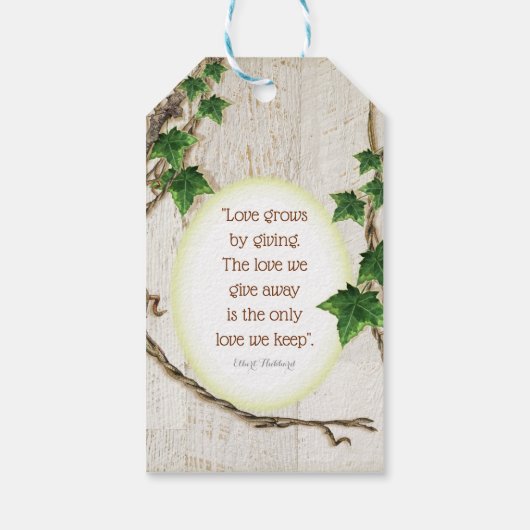 Ivy and Willow Wedding Geschenkanhänger (Rückseite)