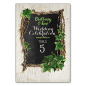 Ivy and Willow Wedding Tischnummer (Vorderseite)