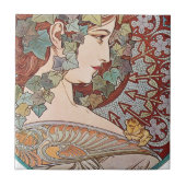 Ivy Art Nouveau Fliese (Vorderseite)