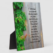 Ivy auf Holzzaun "Alles ist verbunden" Fotoplatte (Seite)