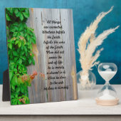 Ivy auf Holzzaun "Alles ist verbunden" Fotoplatte (Seite)