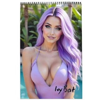 Ivy Bat Swimsuit Pinup Collectable Art Calendar Kalender