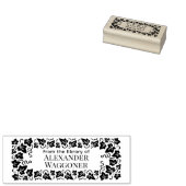 Ivy Blätter Frame "From the library" Buchname Gummistempel (Stempel)