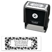 Ivy Blätter Frame "From the library" Buchname Permastempel (Beispiel)