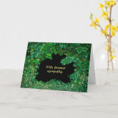 Ivy-Blätter - mit tiefstem Beileid Karte (Gelbe Blume)