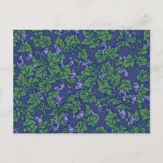 Ivy Blues Pattern Blau grüne Erde Postkarte