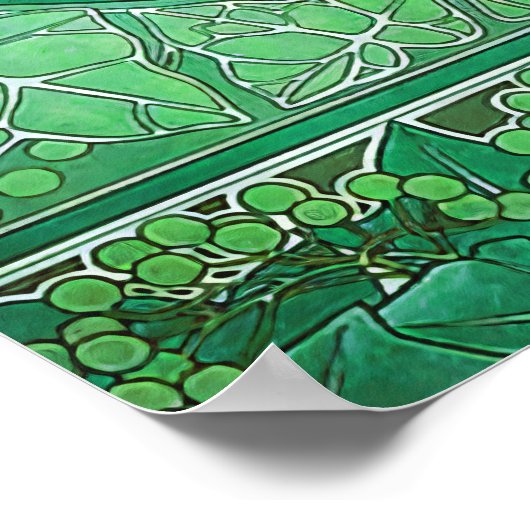 Ivy by Alphonse Mucha Art Nouveau Poster (Ecke)