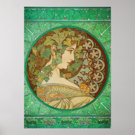 Ivy by Alphonse Mucha Art Nouveau Poster
