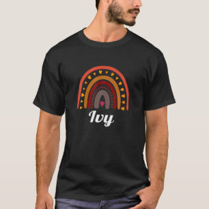 Ivy Colorful Rainbow Funny Women/Girl/Baby Name Id T-Shirt