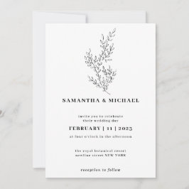 Ivy Floral Fall Boho Clear Indie Botanisch Einladung