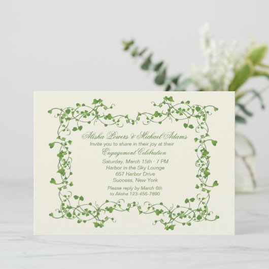 Ivy Frame Einladung (Stehend Vorderseite)