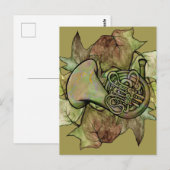 Ivy French Horn Postkarte (Vorne/Hinten)