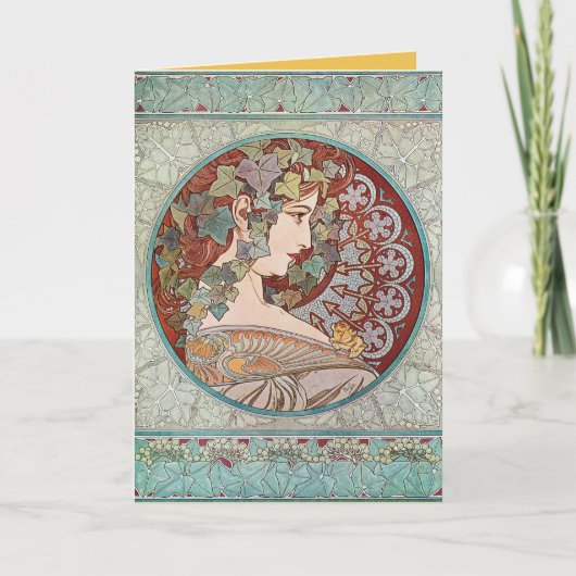 Ivy Goddess Mucha Karte (Vorderseite)