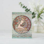 Ivy Goddess Mucha Postkarte (Stehend Vorderseite)