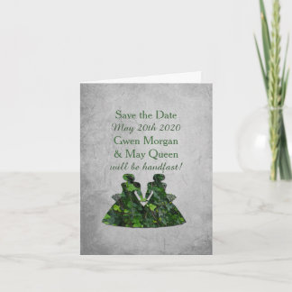 Ivy Green Ladys Lesbian Handfasting Save the Date Einladung