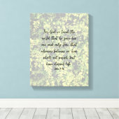 Ivy Greenery Pattern John 3:16 Bible Verse Art Leinwanddruck (Insitu (Holzboden))