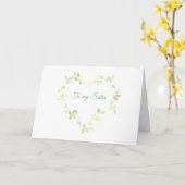 Ivy Heart Sister Birthday Card Karte (Gelbe Blume)
