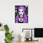 Ivy in Lavender Colored Pencil Fantasy Fantastisch Poster (Heimbüro)