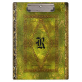 Ivy Jordshire Old Book Elegant Style Monogramm Klemmbrett (Vorderseite)