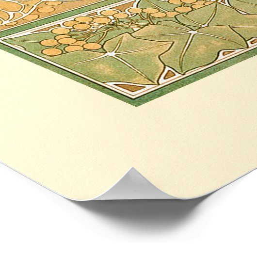 Ivy Laurel Fashion Portraits Alphonse Mucha Poster (Ecke)