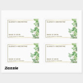 Ivy Leaf Author Signature Buchzeichen Rechteckiger Aufkleber (Blatt)