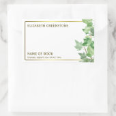 Ivy Leaf Author Signature Buchzeichen Rechteckiger Aufkleber (Tasche)