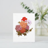 Ivy-leaved Pelargonium Postkarte (Stehend Vorderseite)