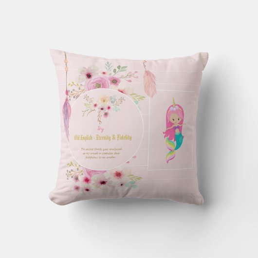 IVY - Mädchenname Bedeutung Geschenk Gegenstand -  Kissen (Vorderseite)