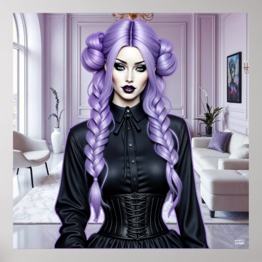 Ivy Modern Gothic Fantasy Pinup Poster (Vorne)