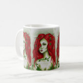 Ivy Nymph Niedliche Redhead Frau Portrait Fantasy  Kaffeetasse (Vorderseite Links)