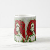 Ivy Nymph Niedliche Redhead Frau Portrait Fantasy  Kaffeetasse (Mittel)