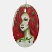 Ivy Nymph Redhead Frau Pixie Fantasy Art Keramikornament (Links)