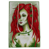 Ivy Nymph Redhead Frau Pixie Fantasy Art Mittlere Geschenktüte (Rückseite)