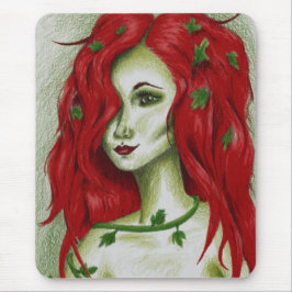 Ivy Nymph Redhead Sexy Fantasy Frauen im Portrait  Mousepad