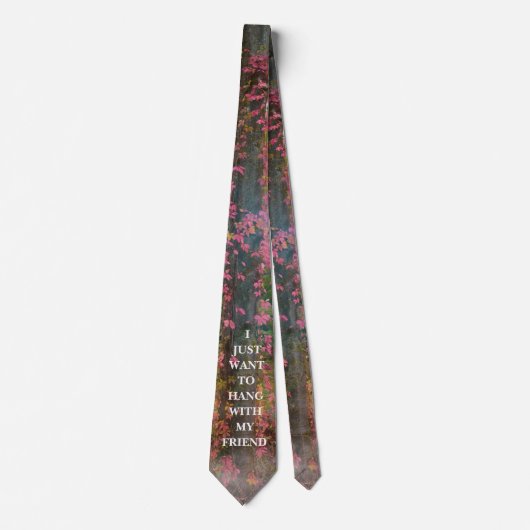 Ivy on the tree with Motto - Neck Tie Krawatte (Vorderseite)