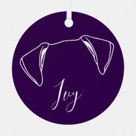 Ivy Ornament (Paw Prints) Aus Metall