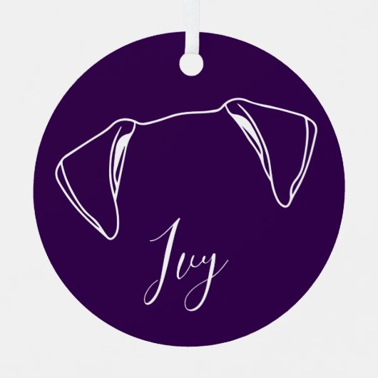 Ivy Ornament (Paw Prints) Aus Metall (Vorderseite)