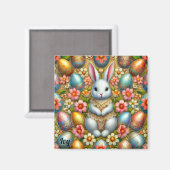IVY ~ Osterhase und Eier ~ Magnet (Vorderseite/Rückseite)