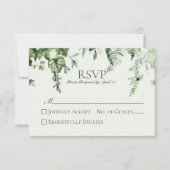 Ivy & Sage Wedding RSVP Karte (Vorderseite)