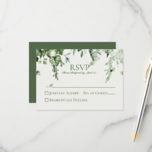 Ivy & Sage Wedding RSVP Karte
