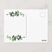 Ivy Save the Date Postcard Botanische Blätter Postkarte (Rückseite)