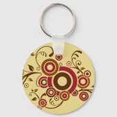 Ivy Scroll Button Schlüsselanhänger (Vorderseite)