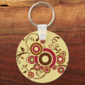 Ivy Scroll Button Schlüsselanhänger (Vorderseite)